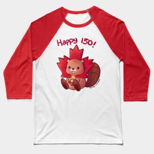 Maple Beaver Canada 150 Baseball T-Shirt